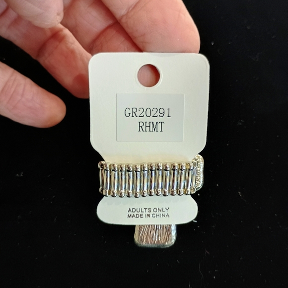 RESELLERS.....Lot of 10.  Black Blue and Silver Adjustable  Cross Rings - Picture 3 of 4